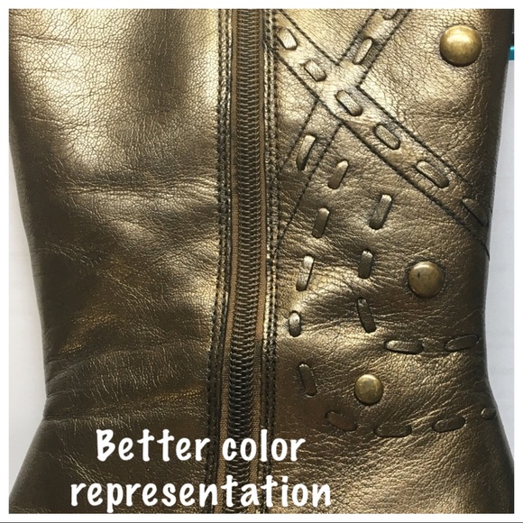 BANDOLINO Calista Mid-calf Leather Boot Bronze 8.5 - Picture 7 of 8